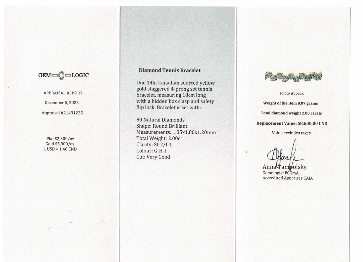 2.00 Carat Puzzle Piece Diamond Bracelet