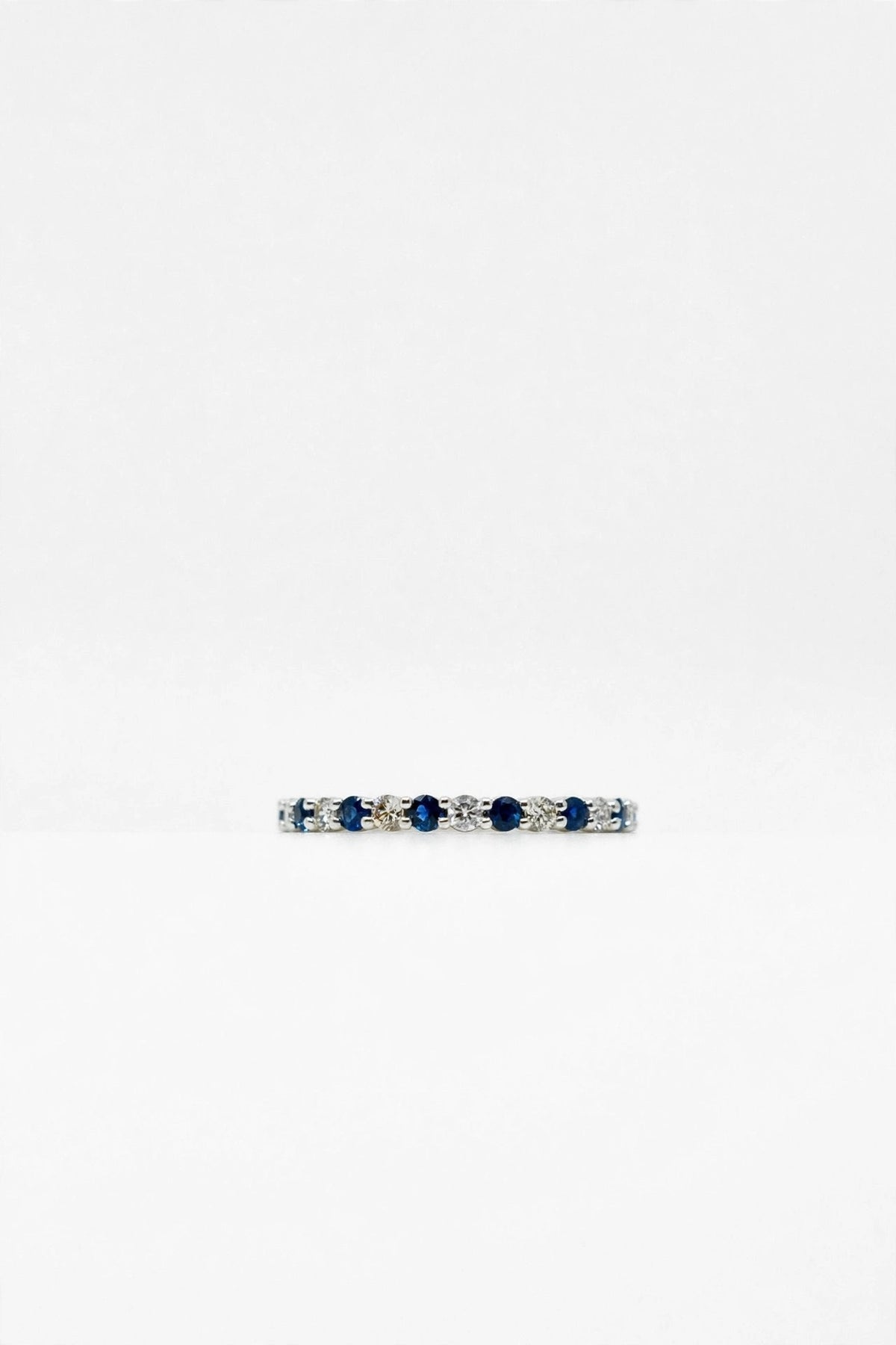 Sapphire & Diamond Eternity Band