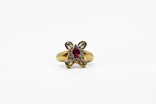 Ruby Butterfly Ring
