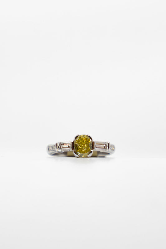 Delicate Yellow Diamond Ring