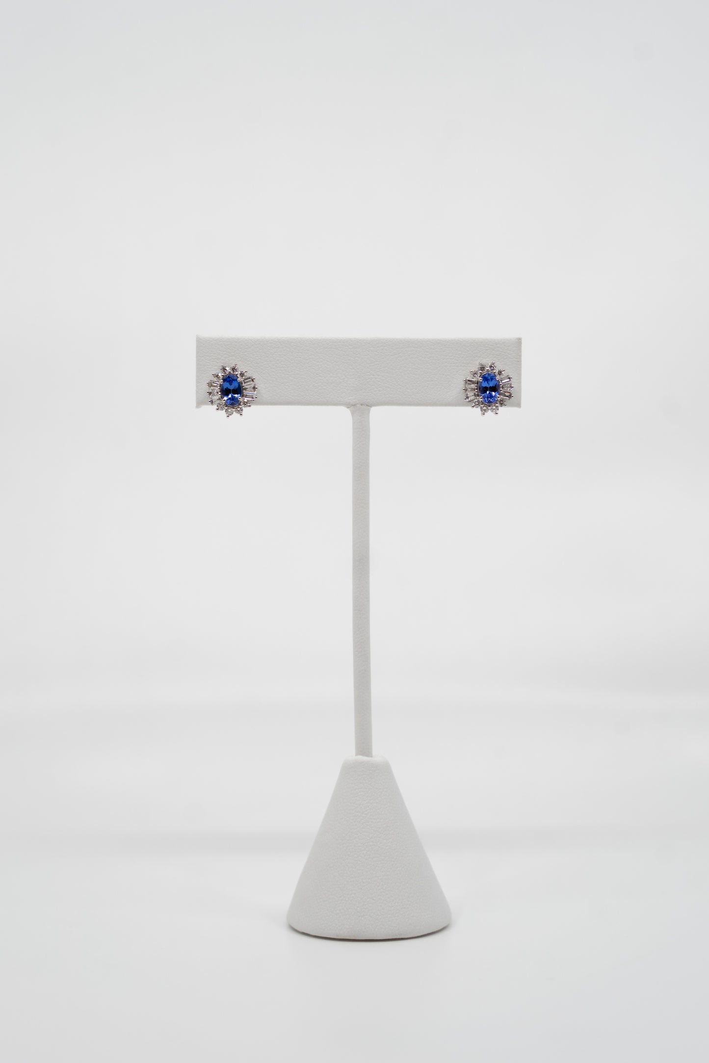 Tanzanite & Diamond Stud Earrings