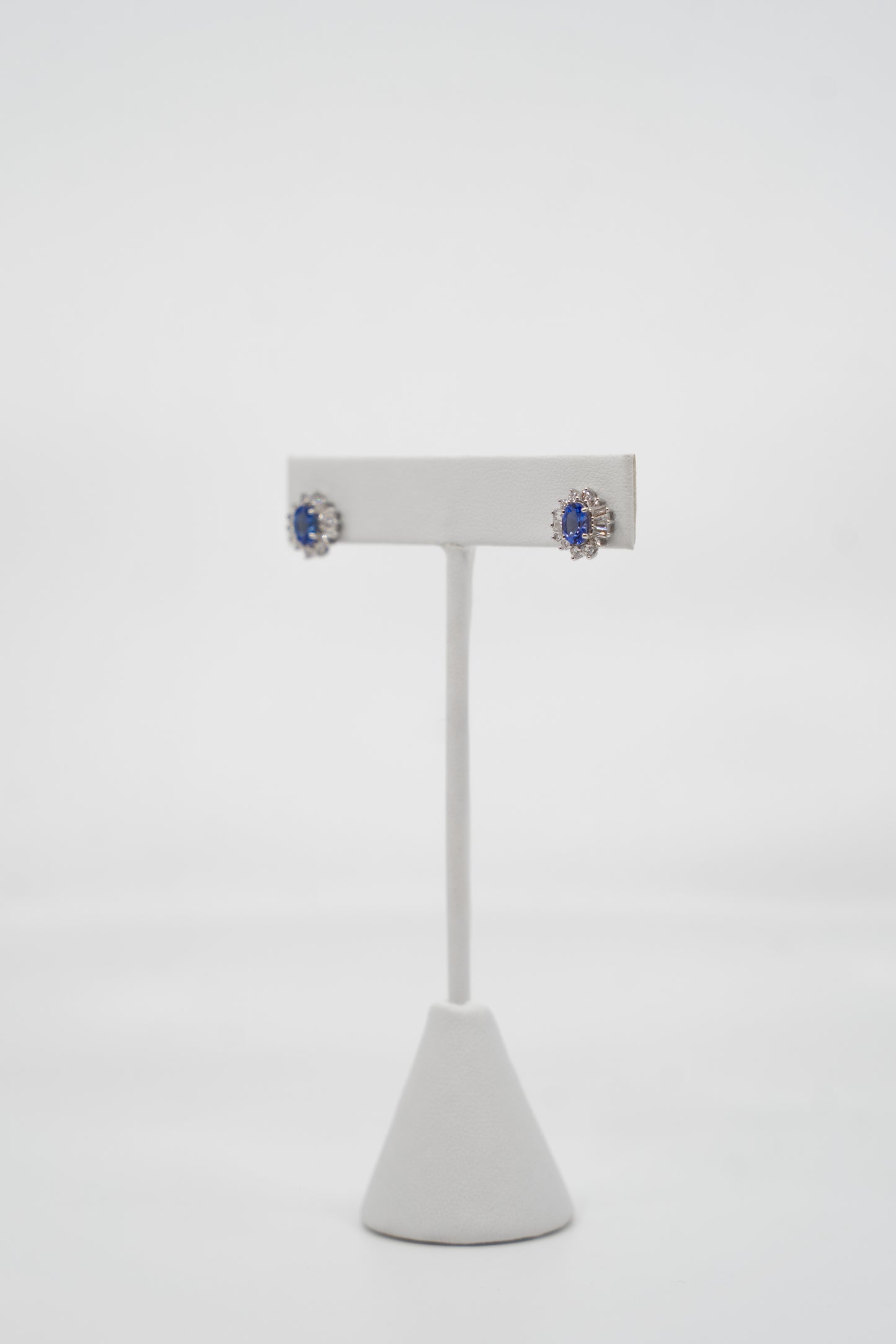Tanzanite & Diamond Stud Earrings