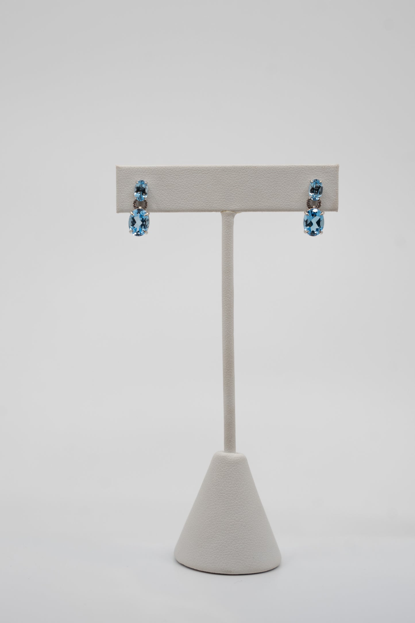 Topaz & Diamond Dangle Earrings