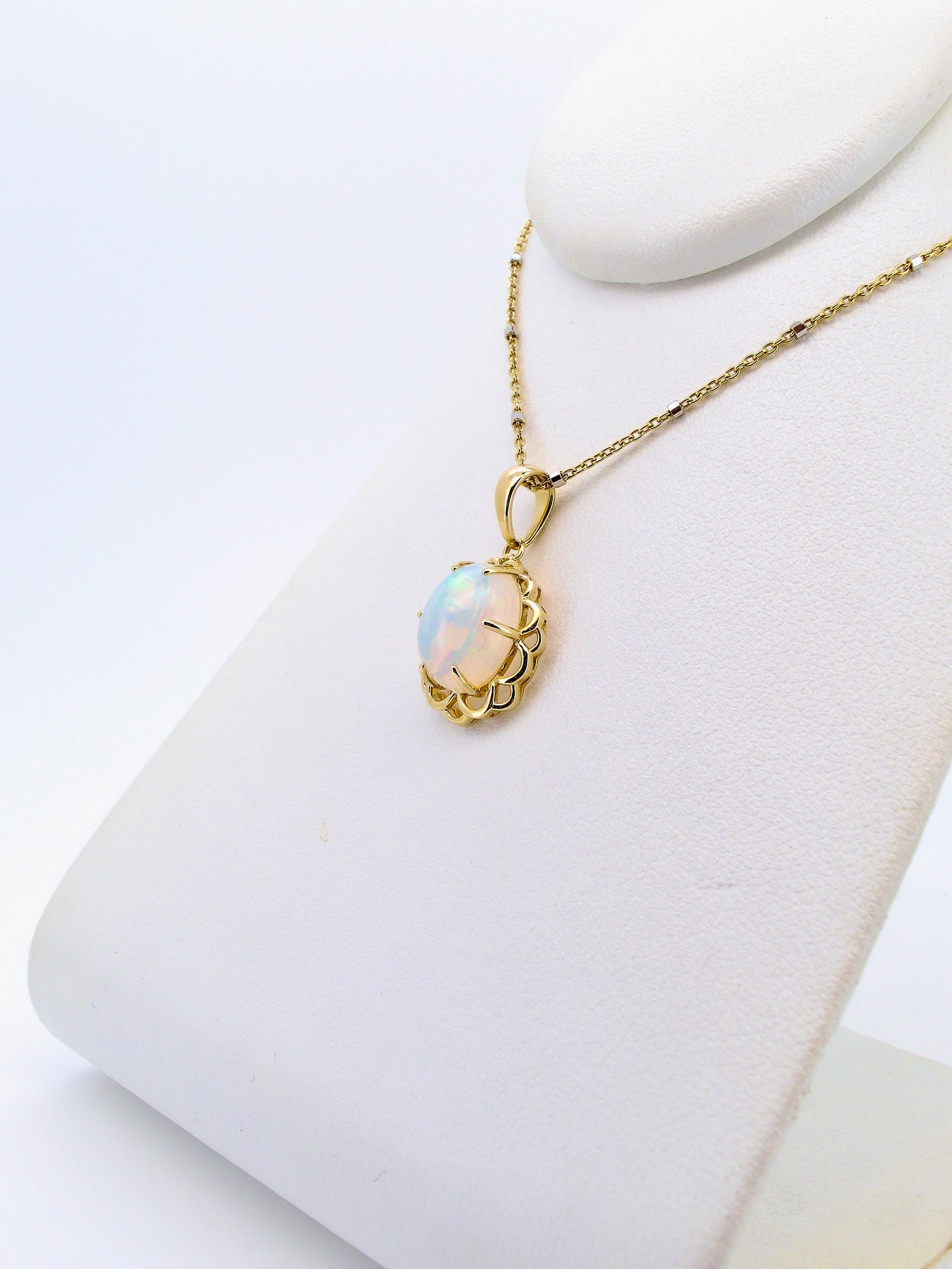 Delicate Frame Opal Pendant