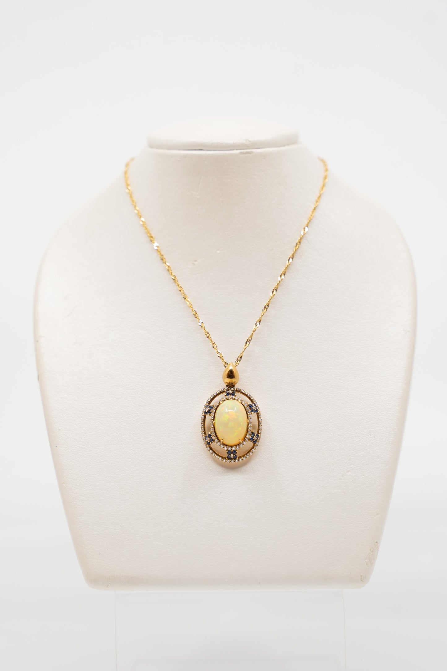 Opal & Sapphire Pendant