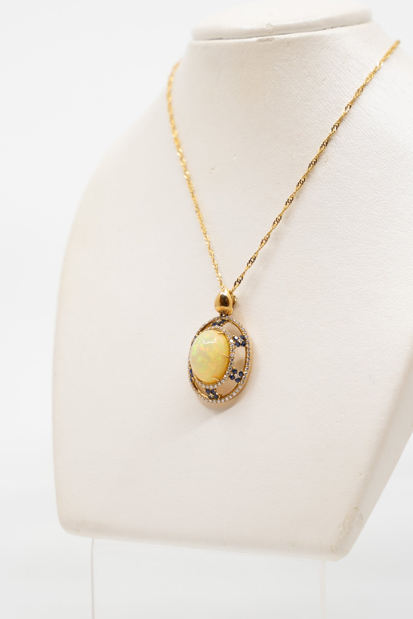 Opal & Sapphire Pendant