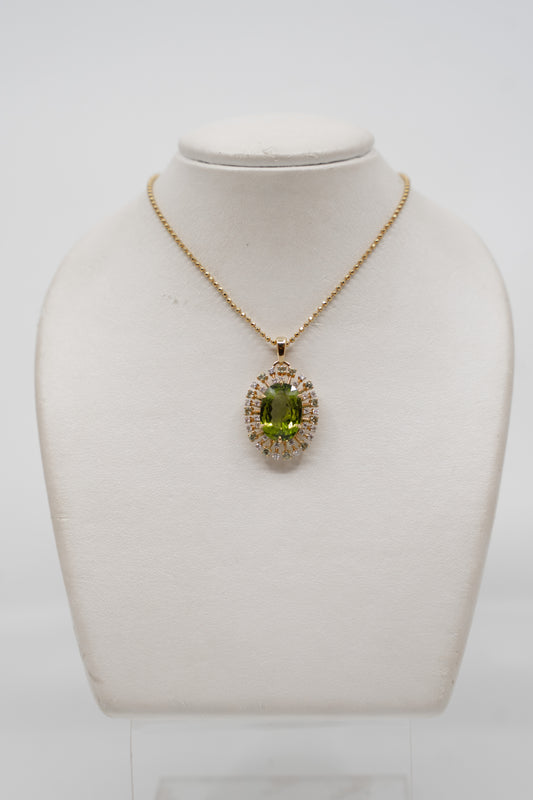 Starburst Peridot Pendant