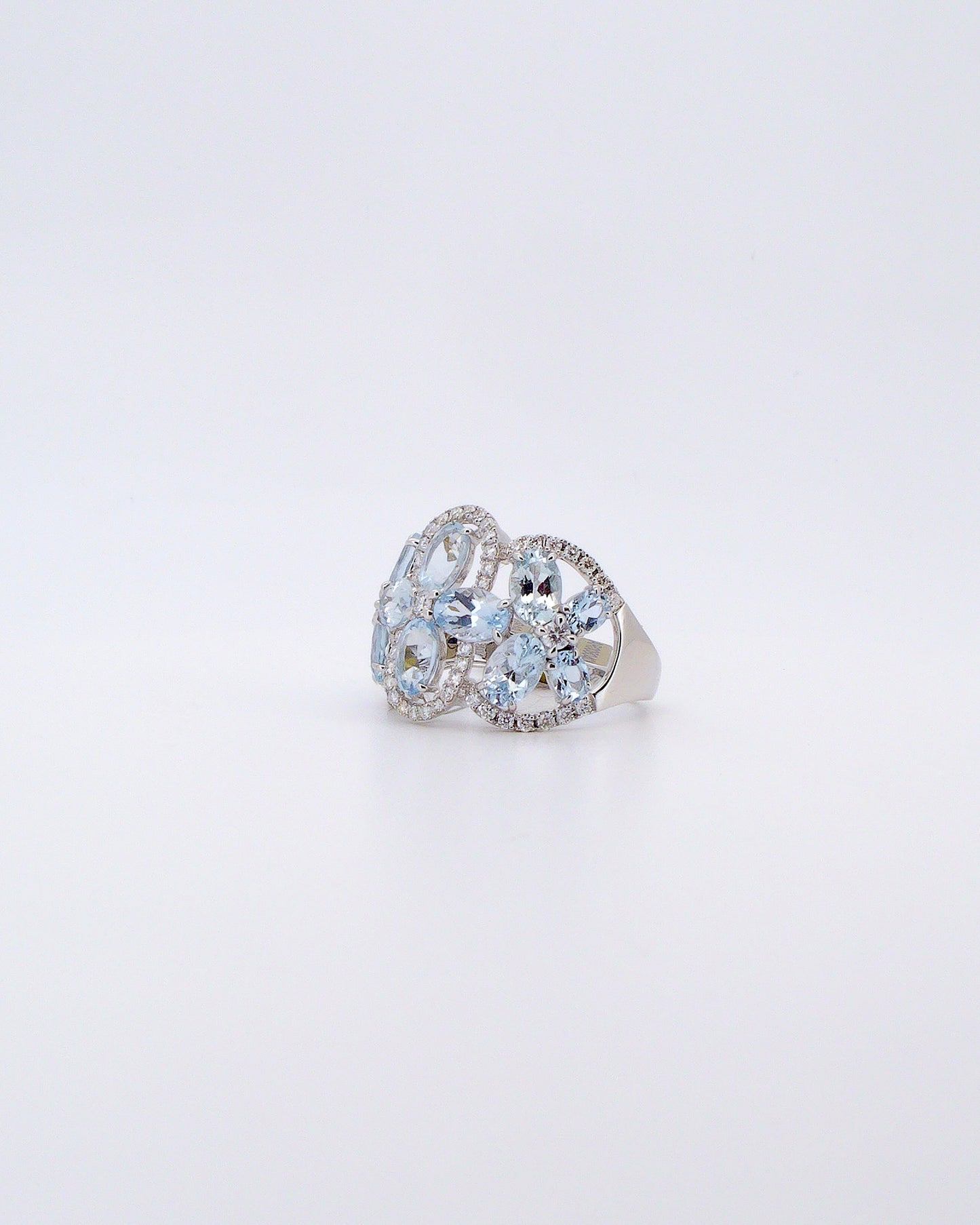 Aquamarine Evening Ring