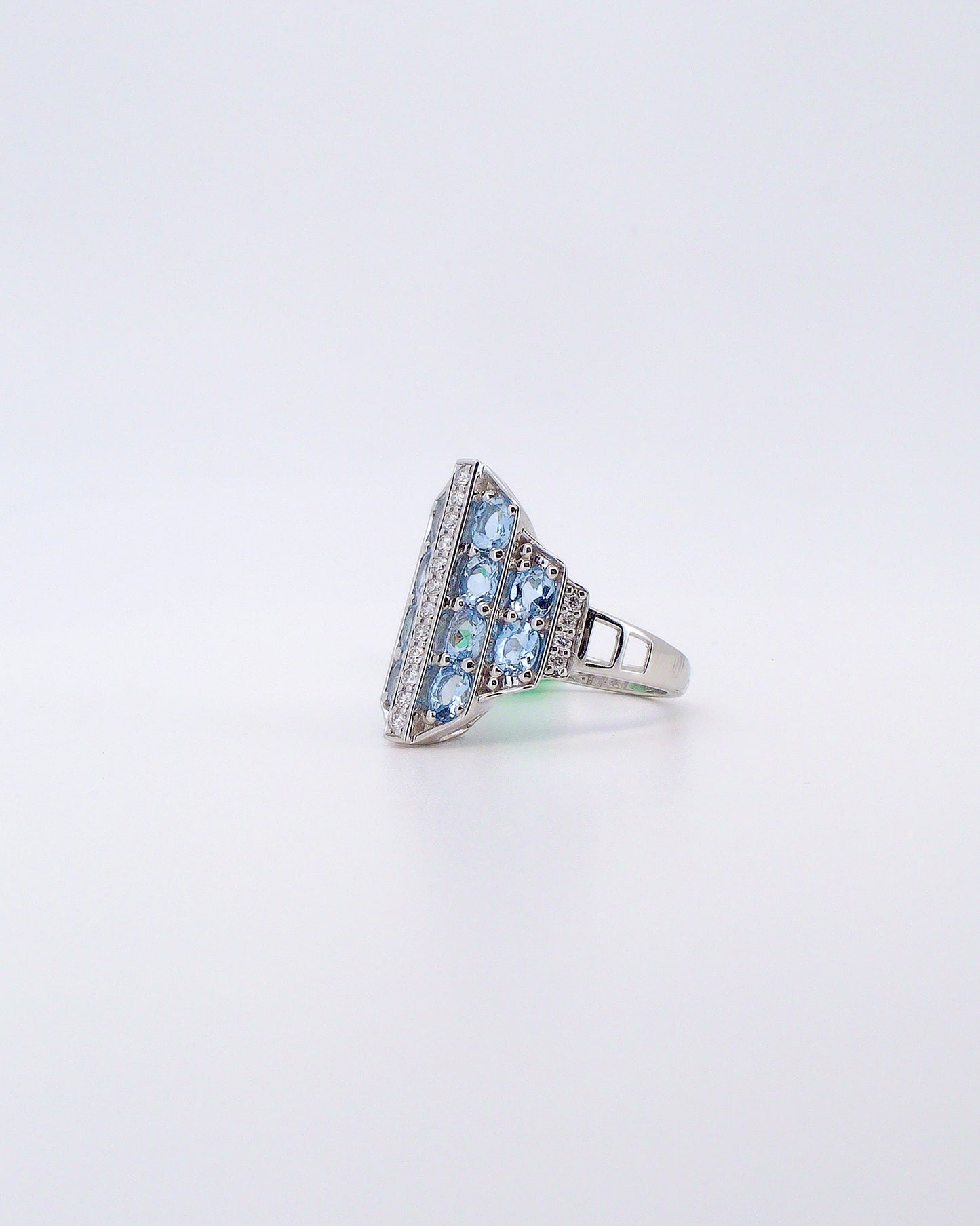 Tiered Aquamarine Ring