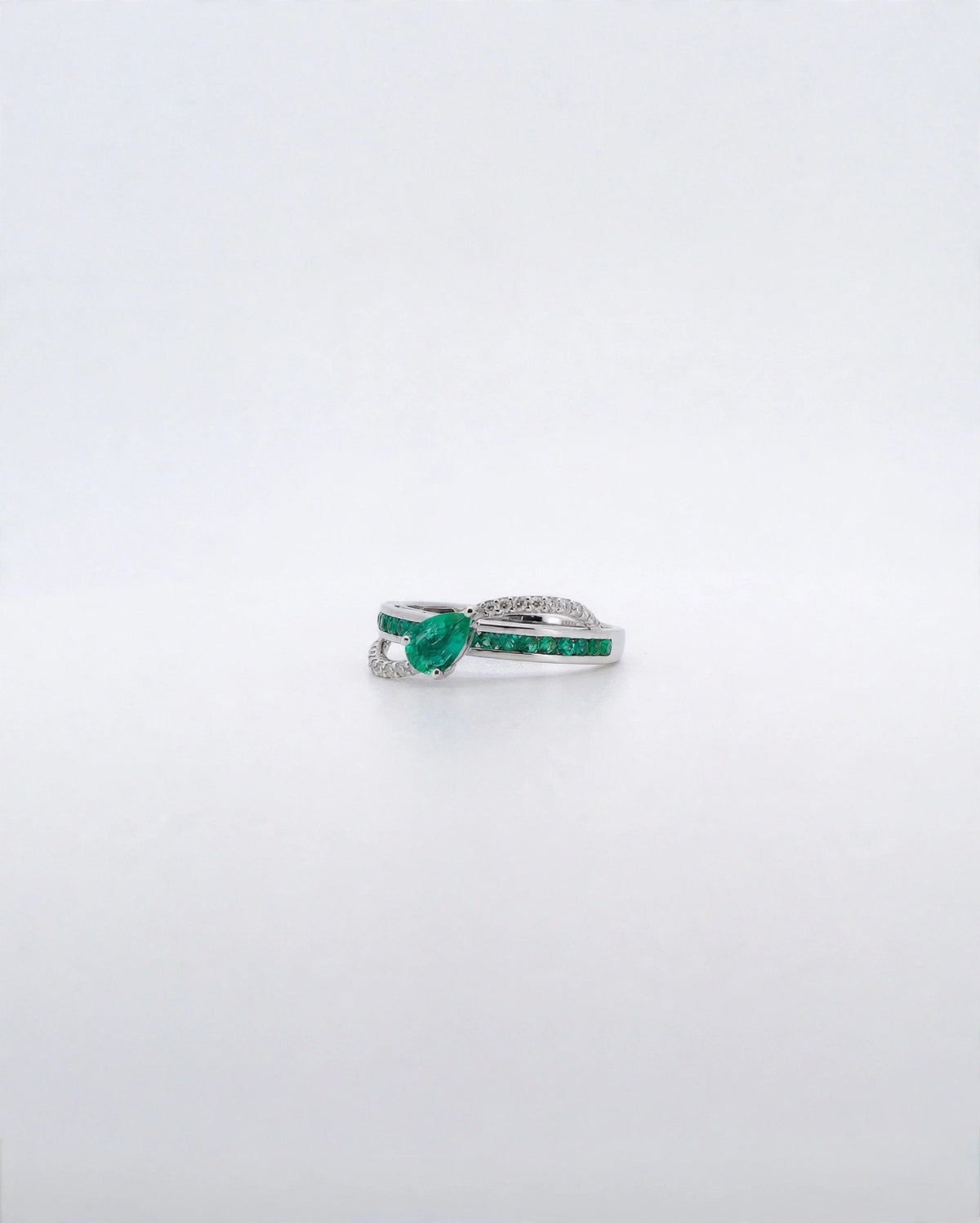 Bridged Emerald Ring