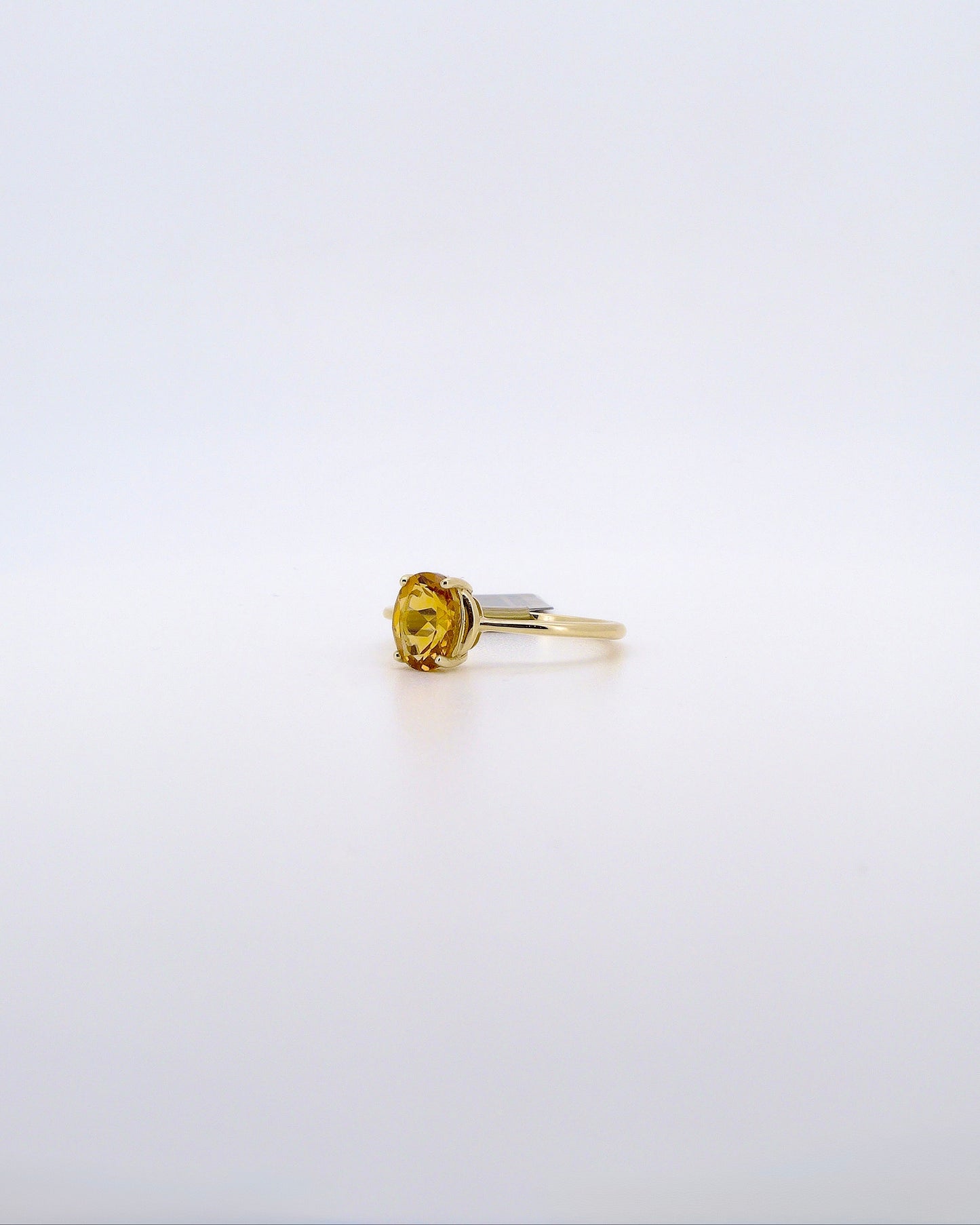 Solitaire Citrine Ring