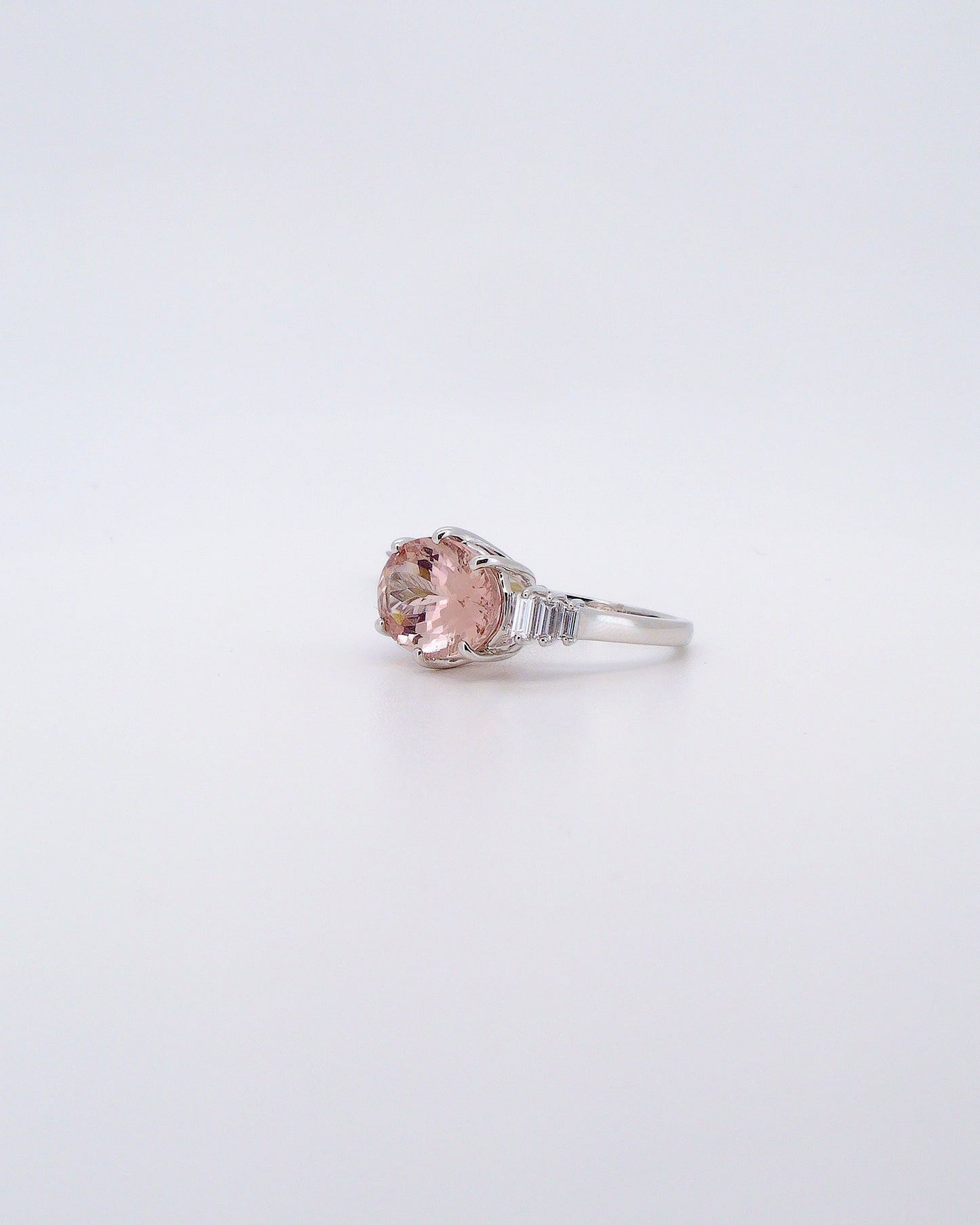 East to West Morganite Ring