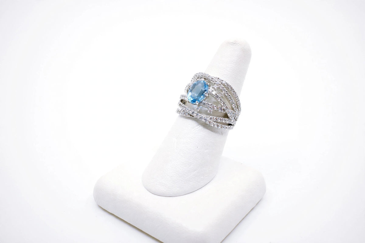 1.88ct Aquamarine & Diamond Ring