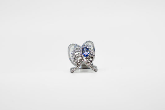 Tanzanite Dual Band Ring