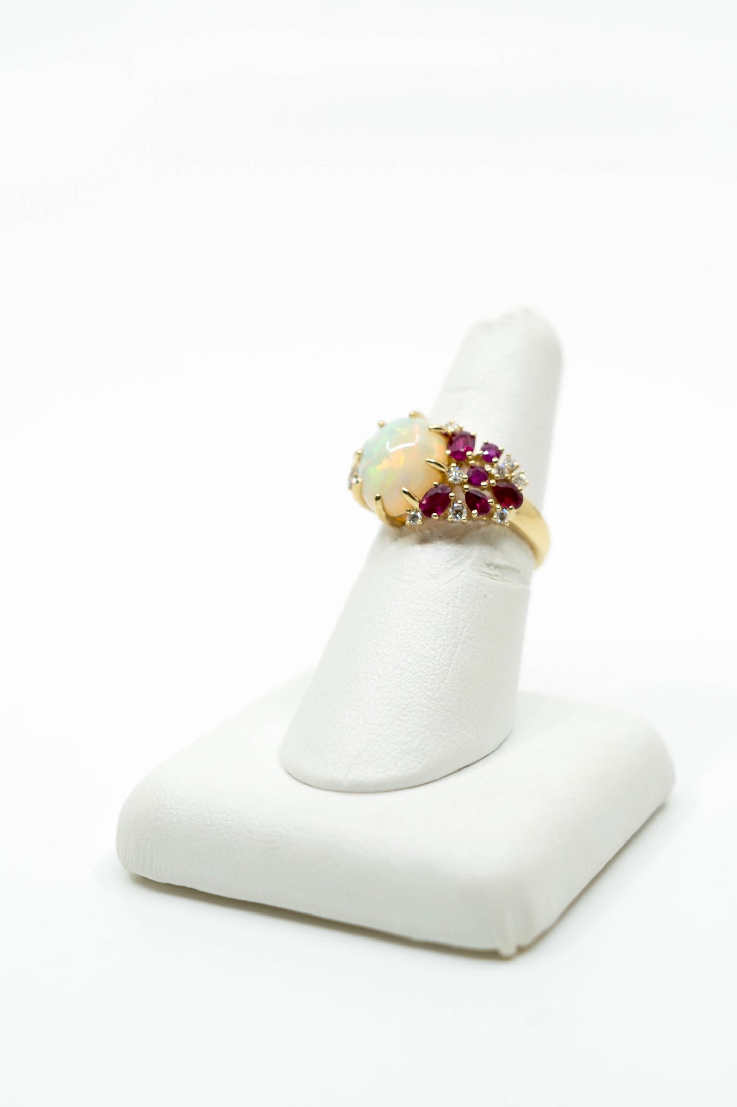 Opal, Ruby & Diamond Ring
