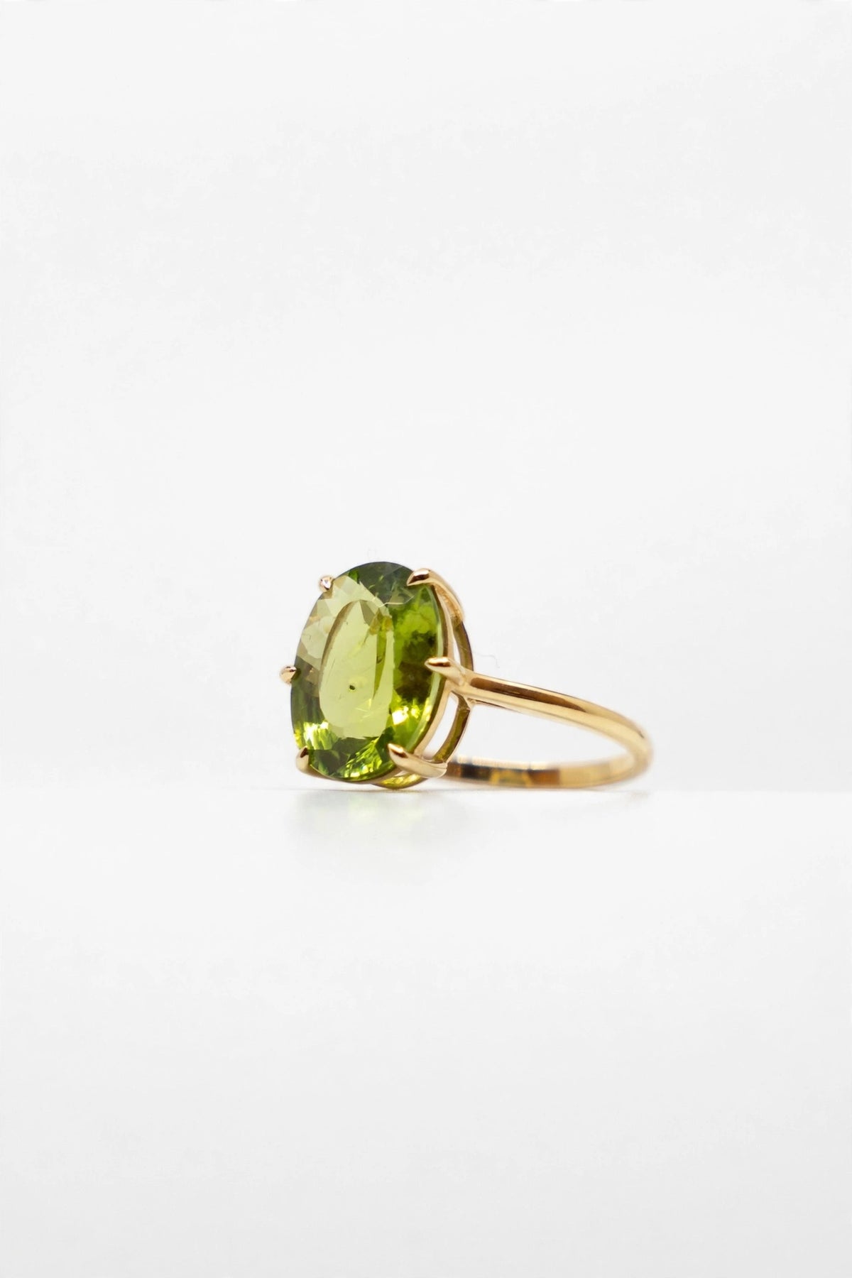 5.19ct Peridot Solitaire Ring