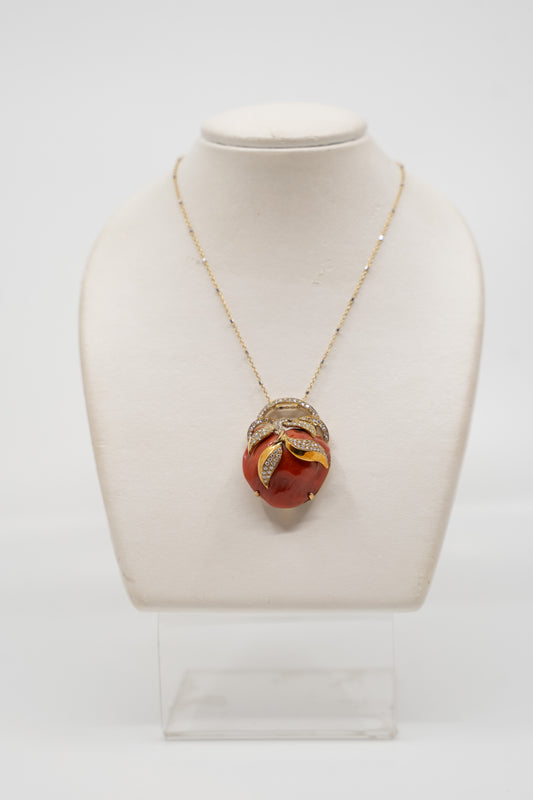 Coral Nugget Pendant