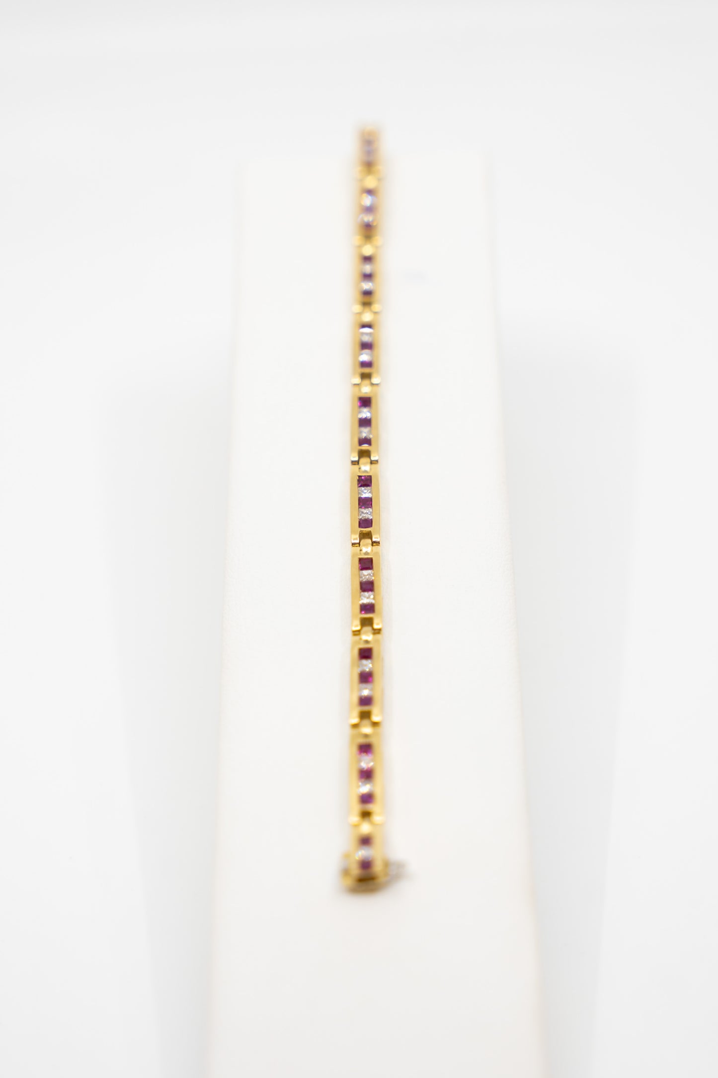 Princess Cut Ruby & Diamond Bracelet