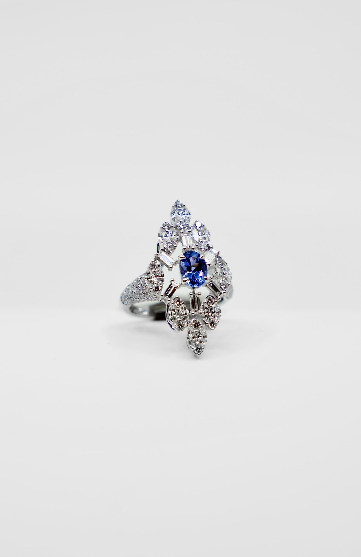 Marquise Framed Tanzanite Ring