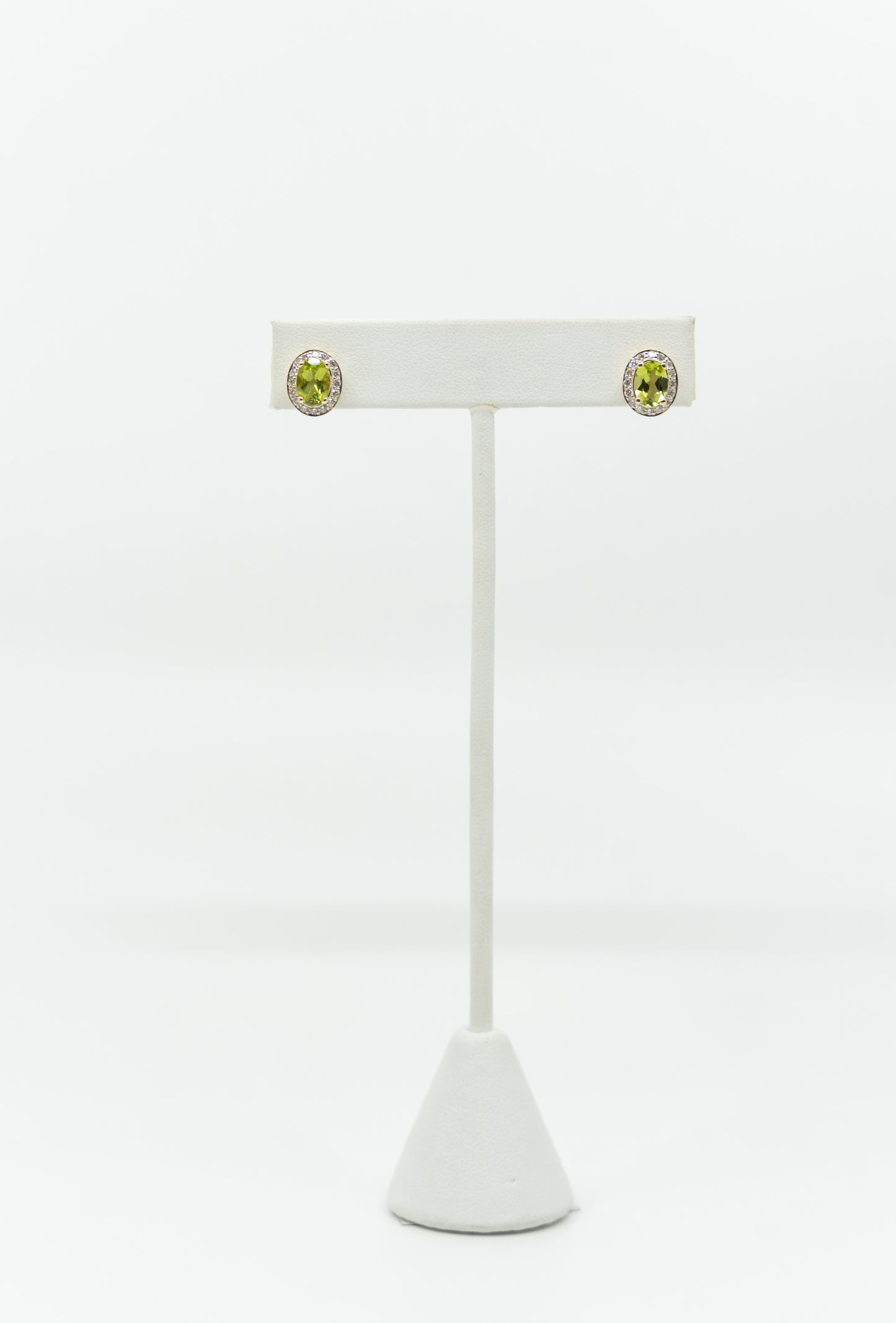 Peridot & Diamond Studs