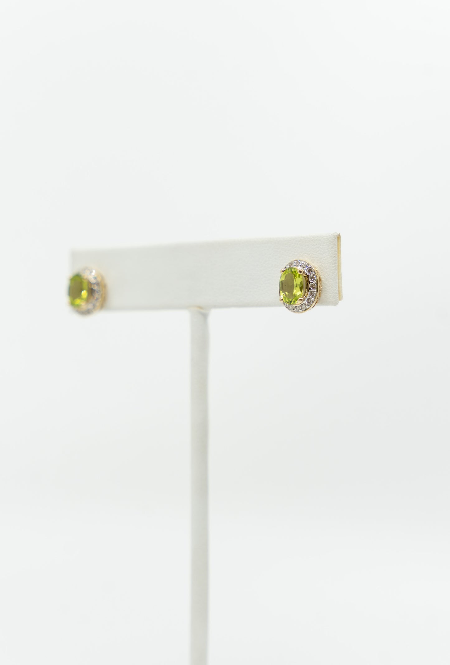 Peridot & Diamond Studs