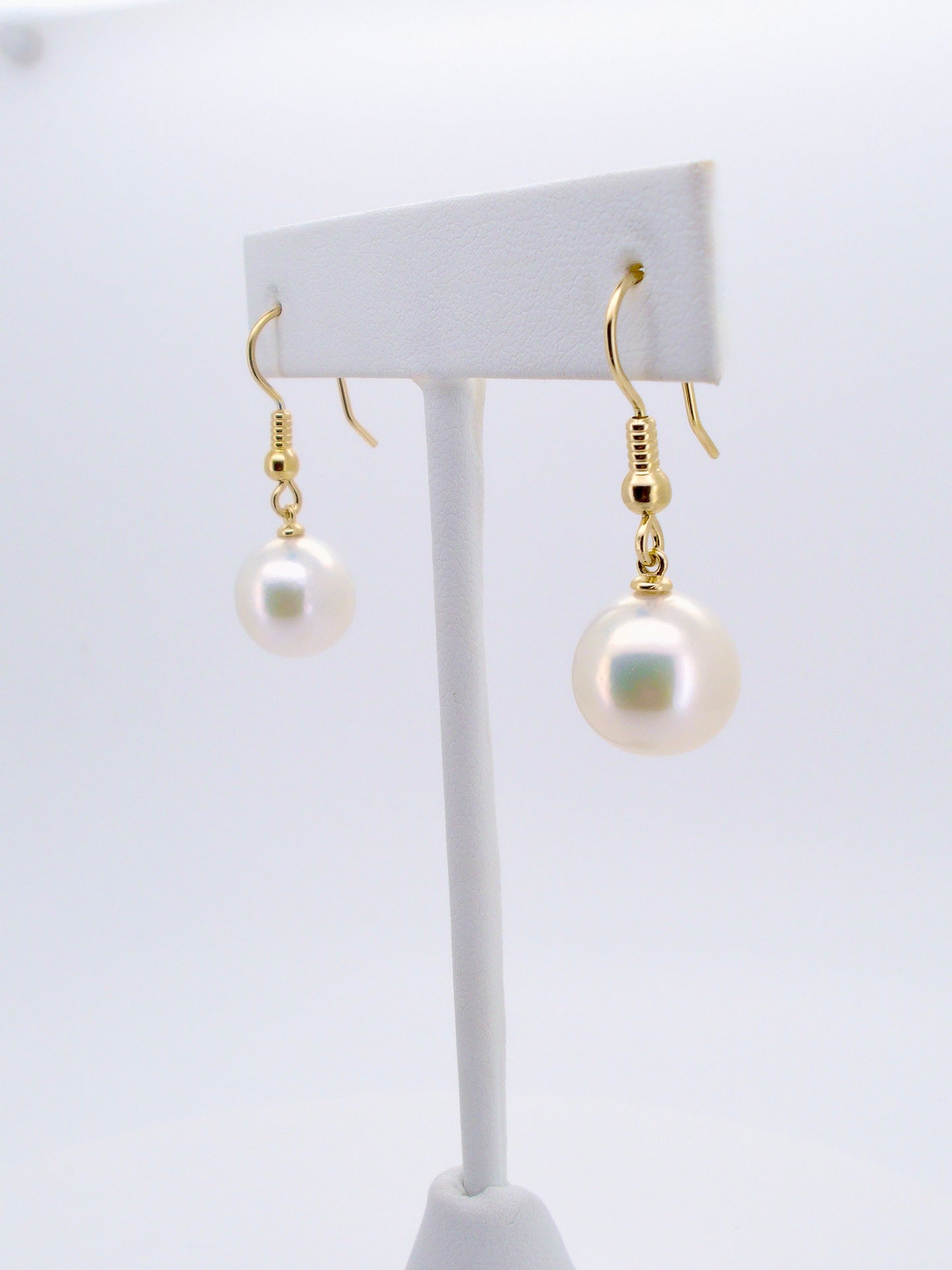 Round Pearl Drop Earrings