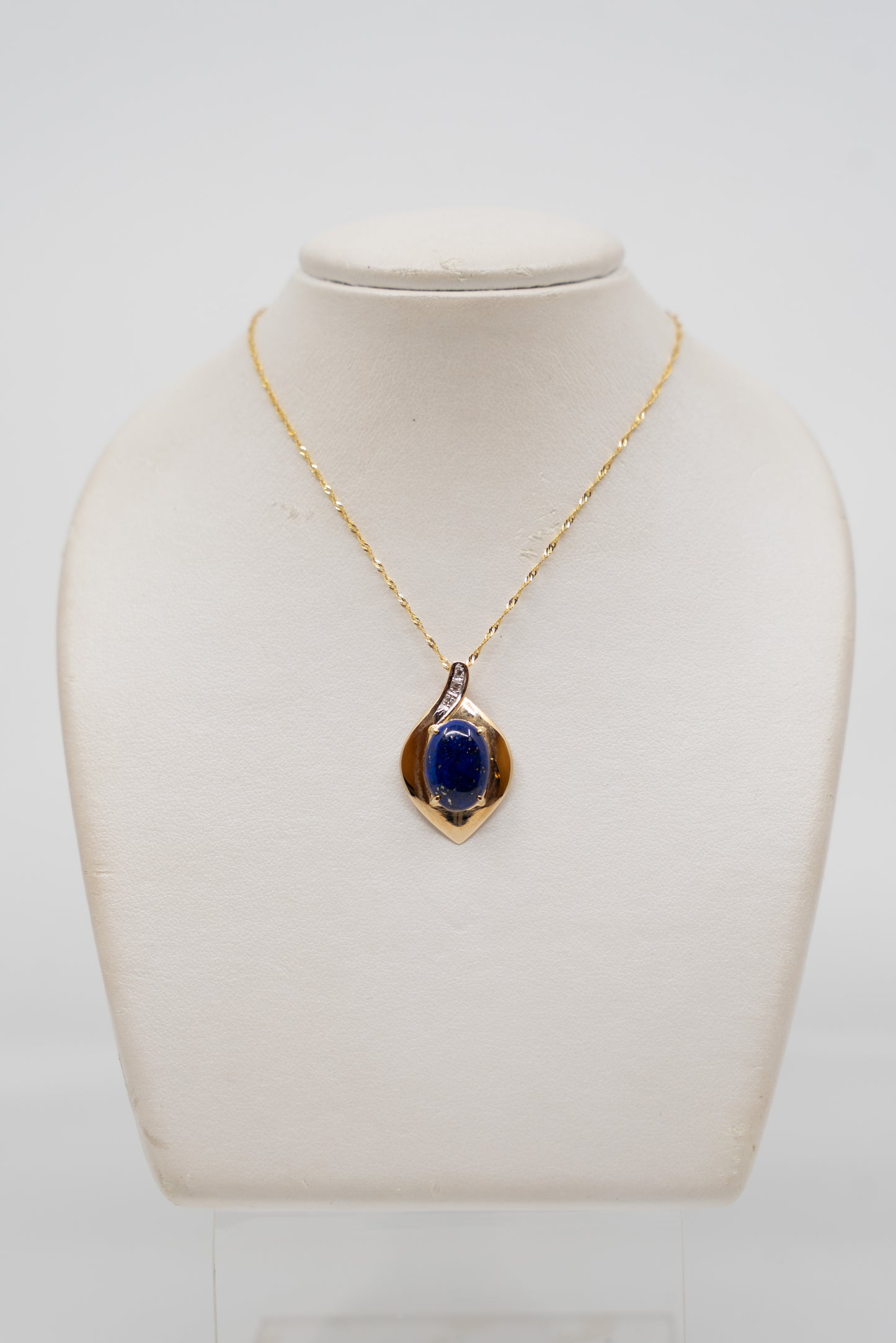 Lapis Lazuli & Diamond Pendant