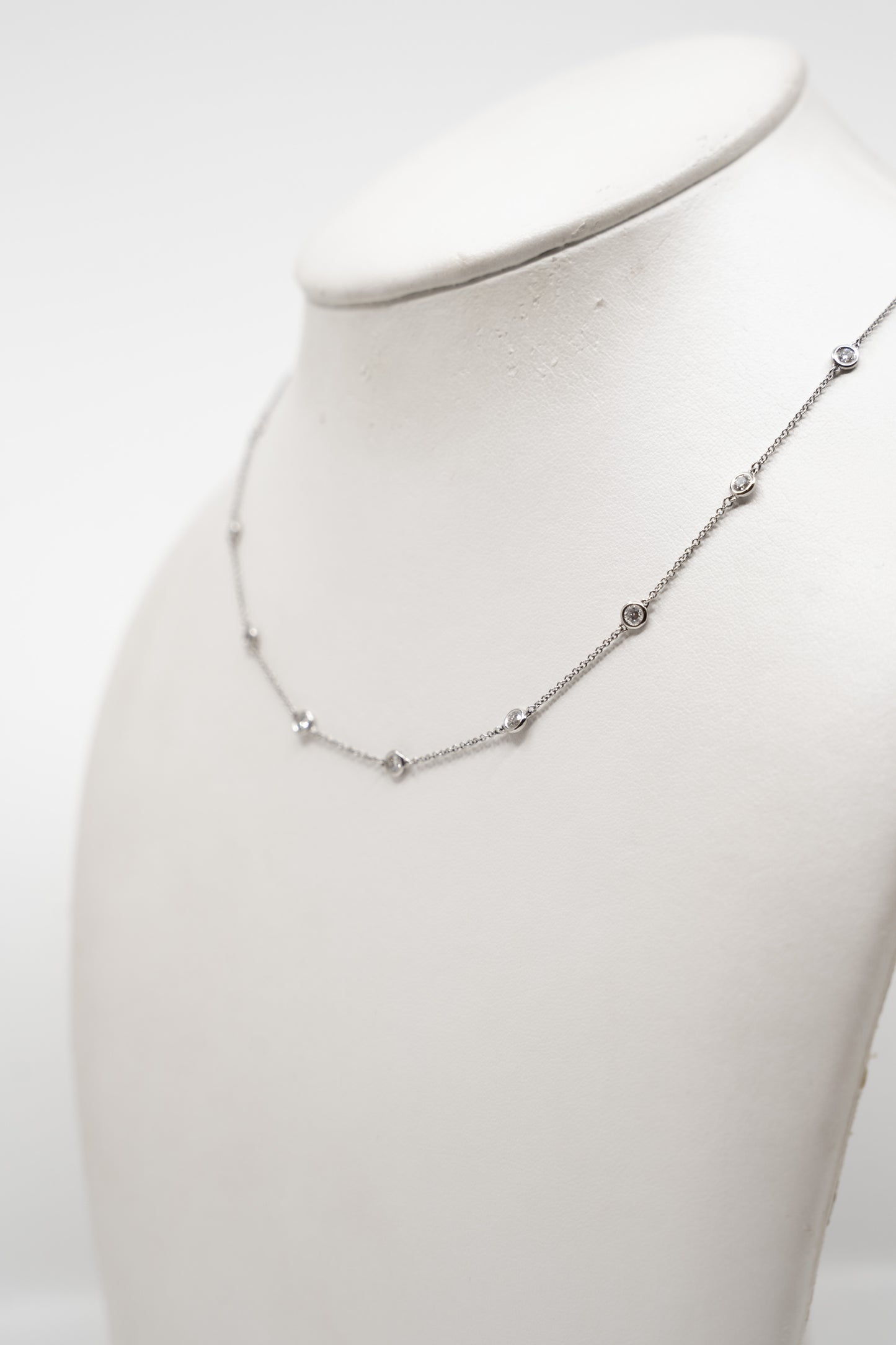 1.52ct Bezel Set Diamond Necklace