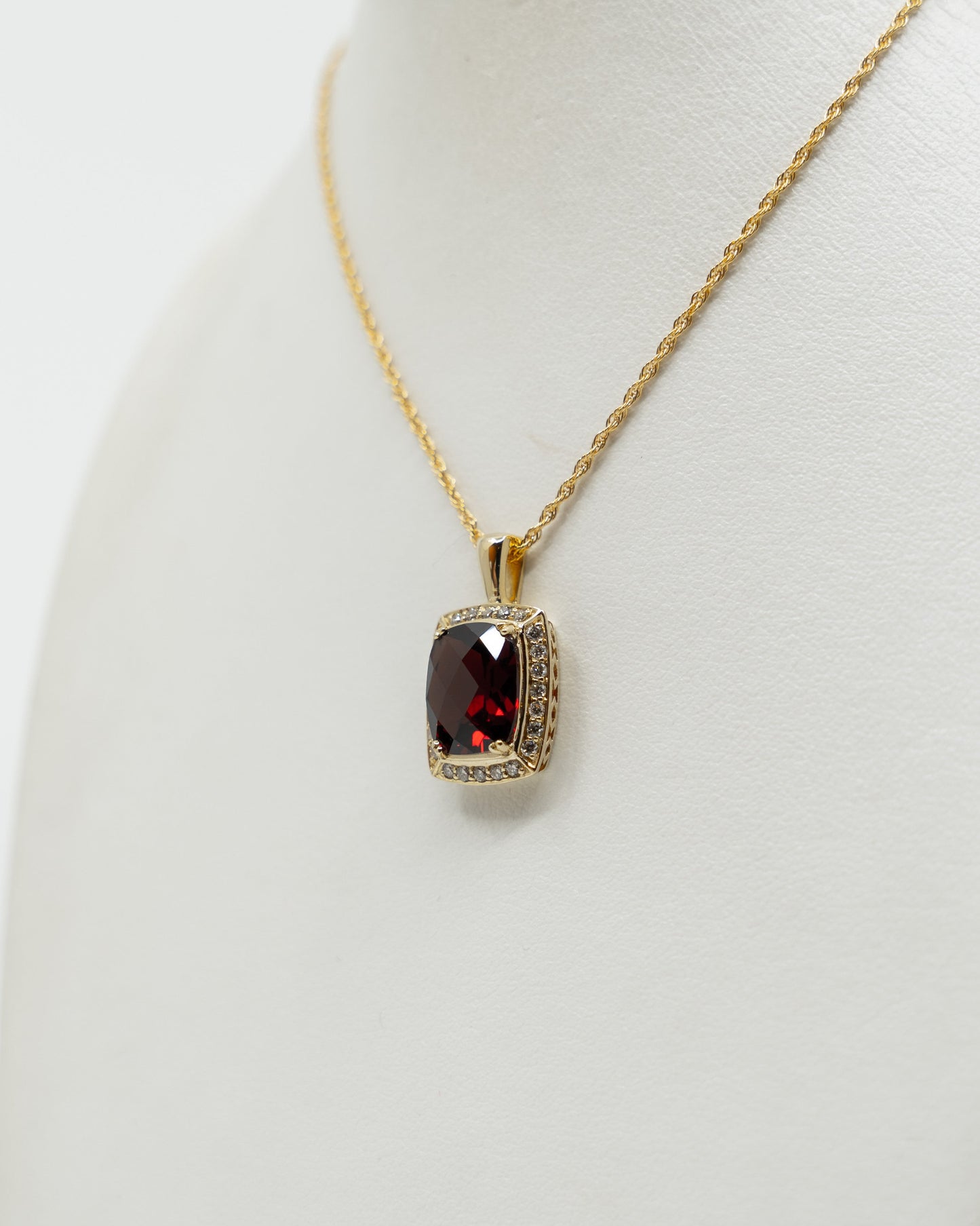 Garnet & Diamond Pendant