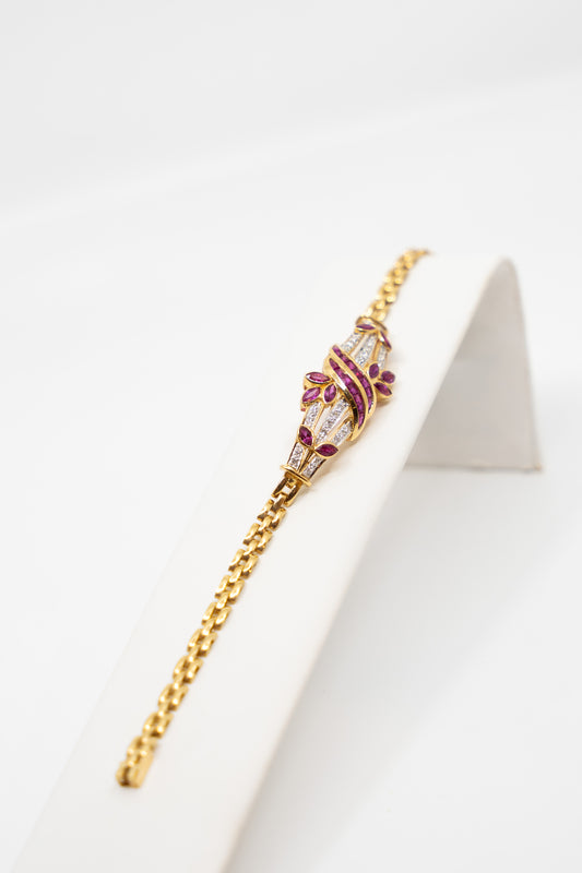 Bouquet-Style Ruby Bracelet