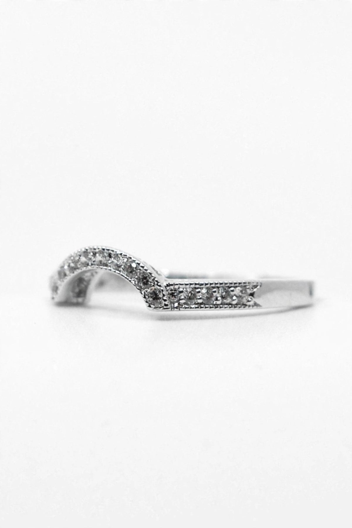 Diamond Wedding Band with Divot