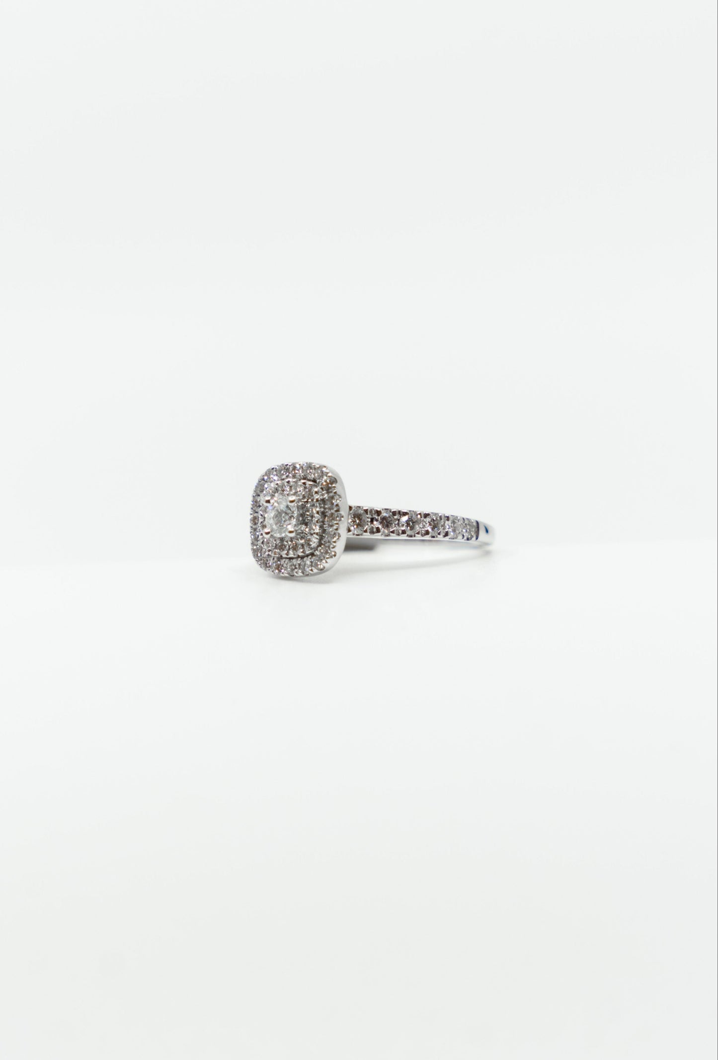 Double Halo Diamond Ring