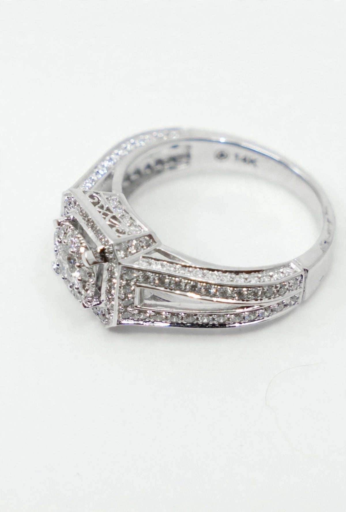 Pin Cushion Style Diamond Ring