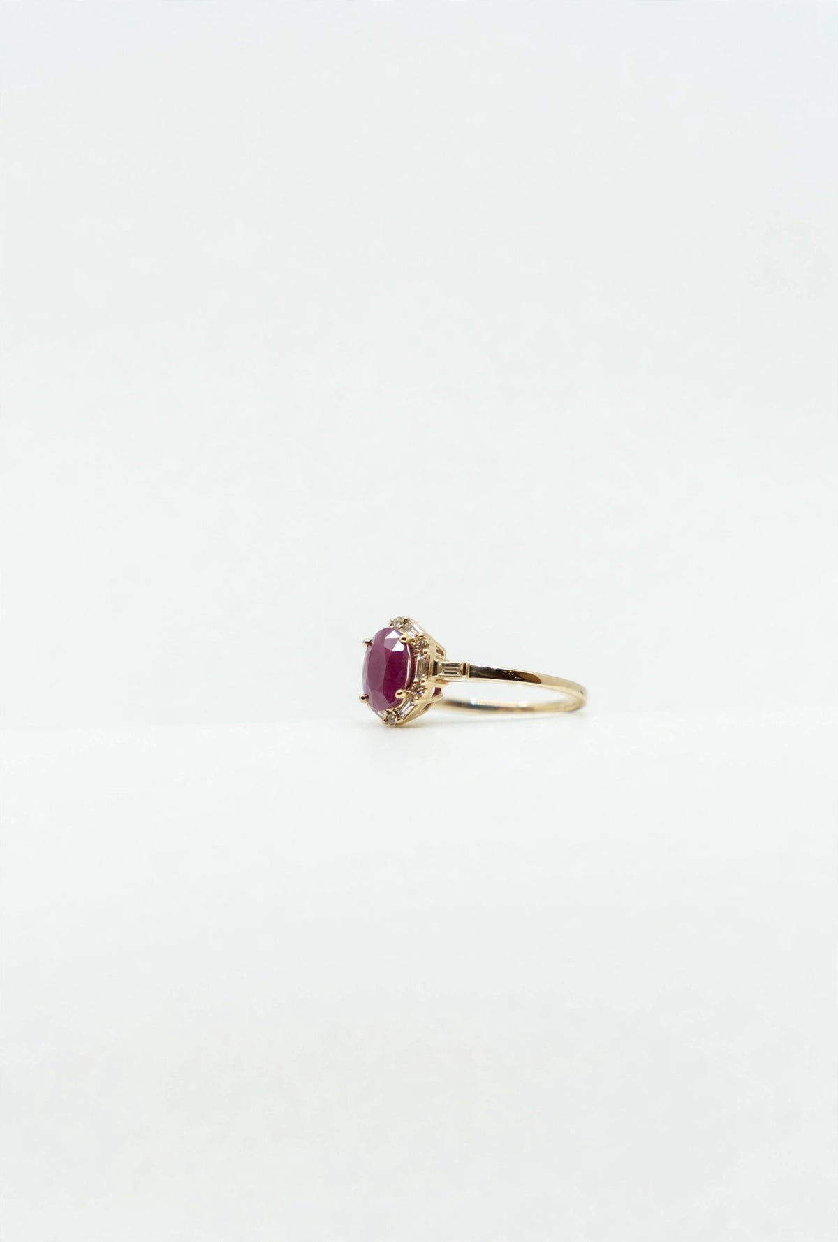 Ruby & Diamond Vintage Halo Ring