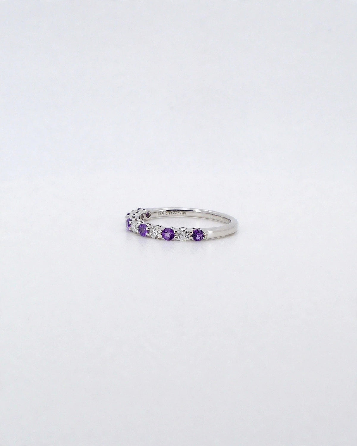 Amethyst & Diamond Band