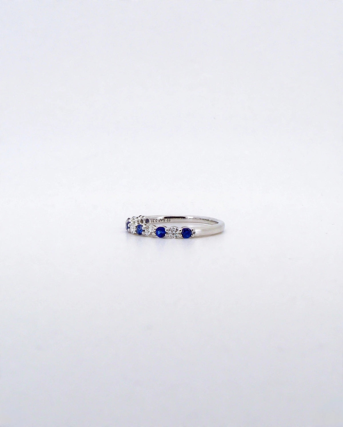 Sapphire & Diamond Stacking Band