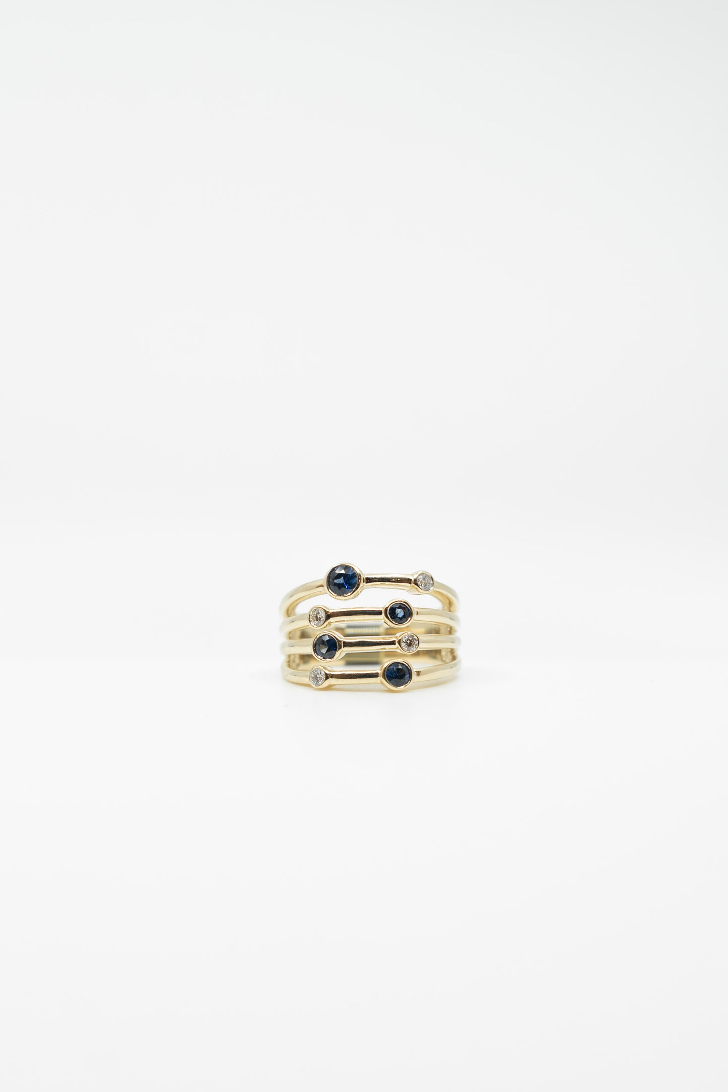 Art-Deco Style Sapphire Band