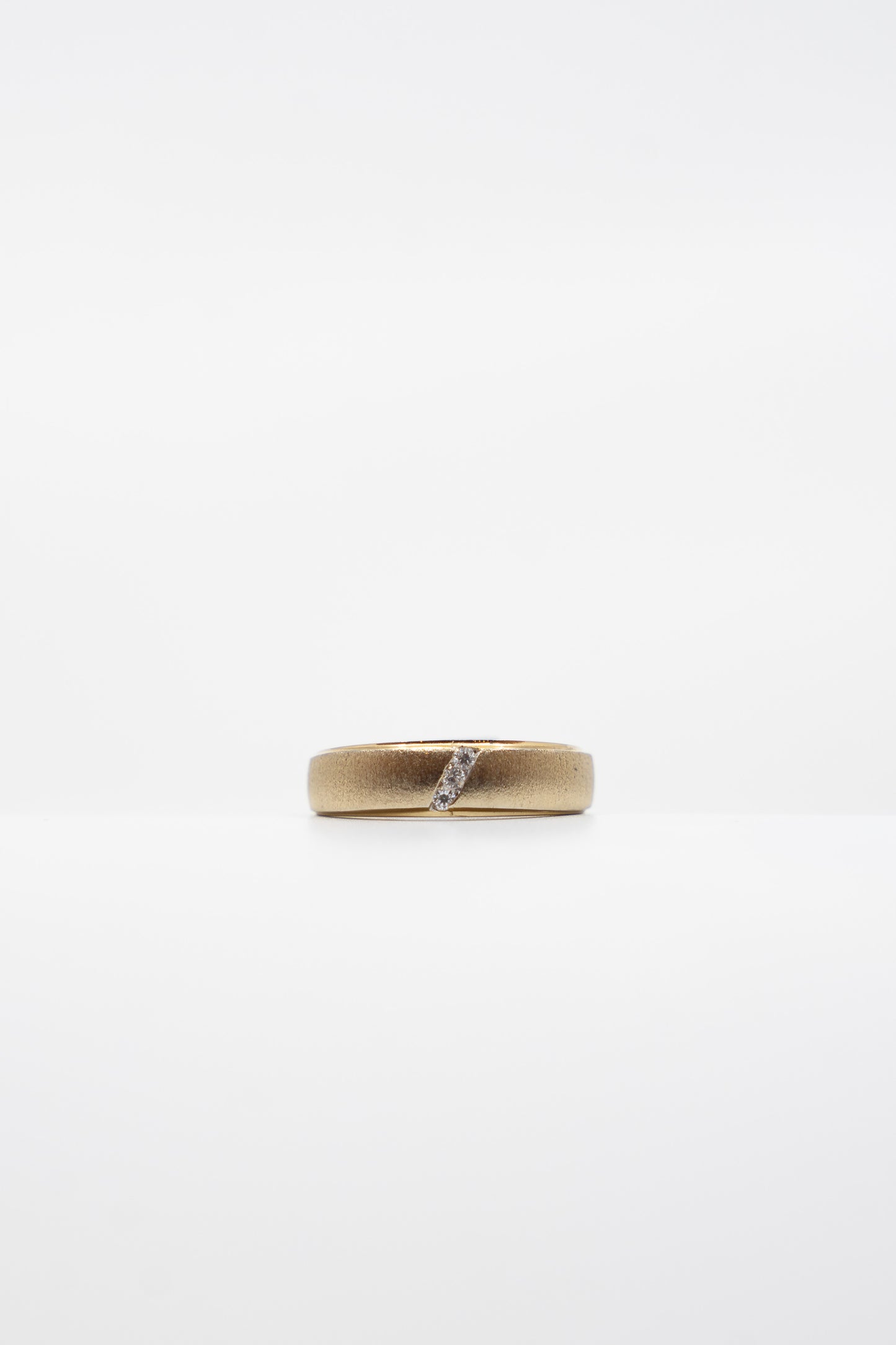Partial Brushed Gold Band
