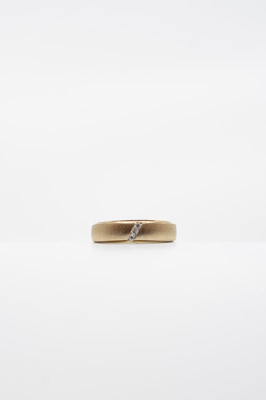 Partial Brushed Gold Band