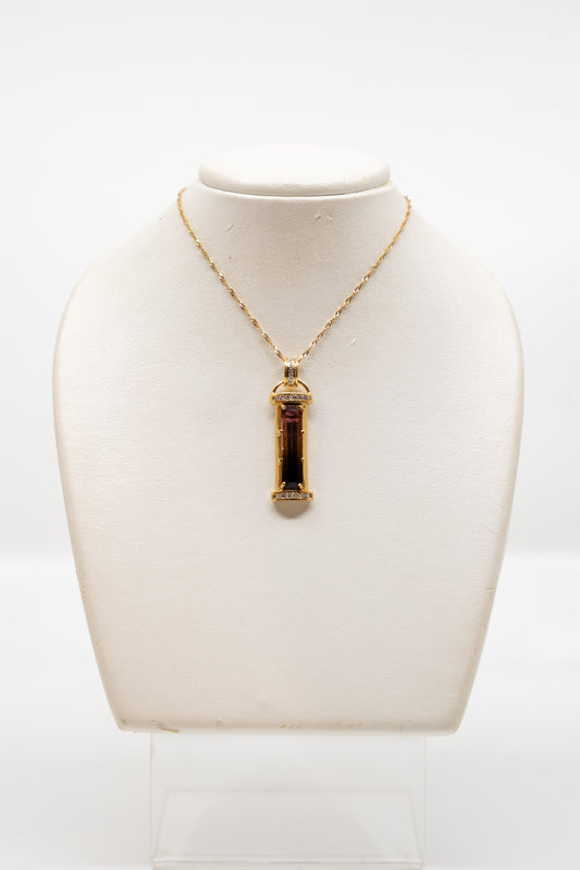 Tri-Colour Tourmaline Pendant
