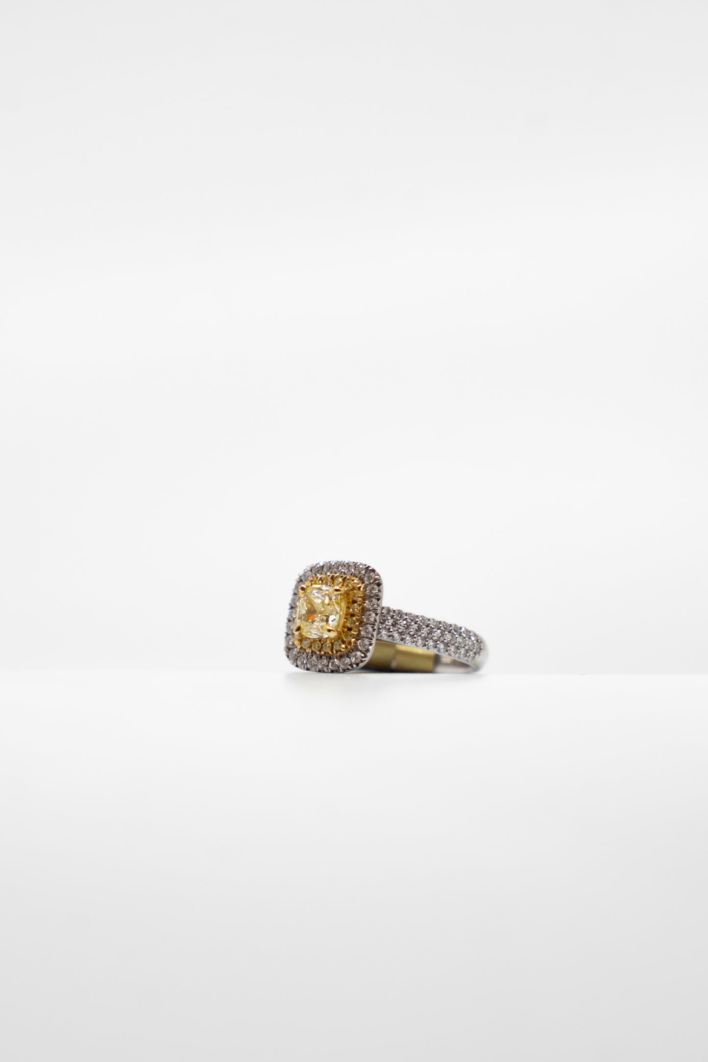 1.39 Carat Fancy Yellow Diamond Ring