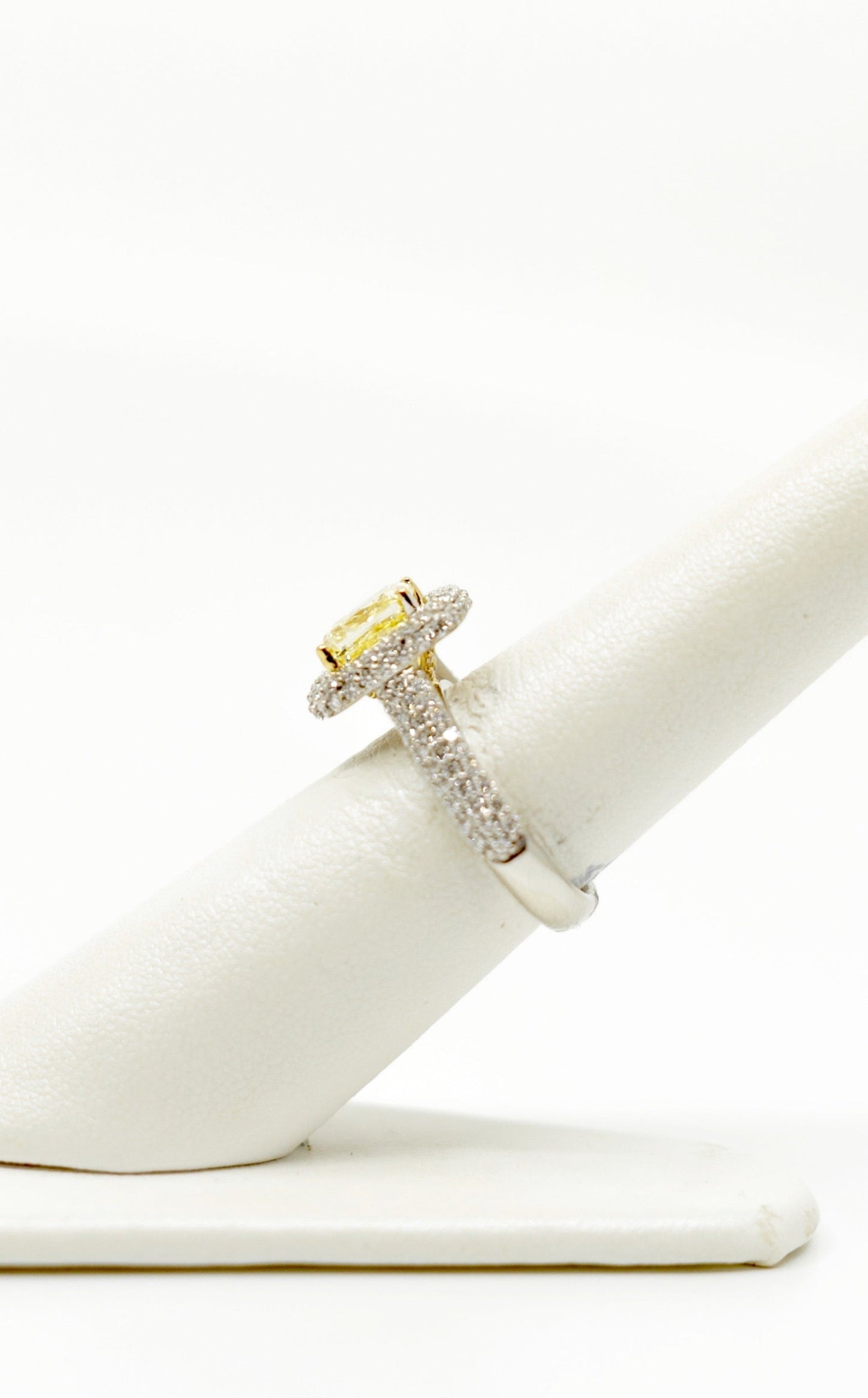 Emerald Cut Yellow Diamond Ring