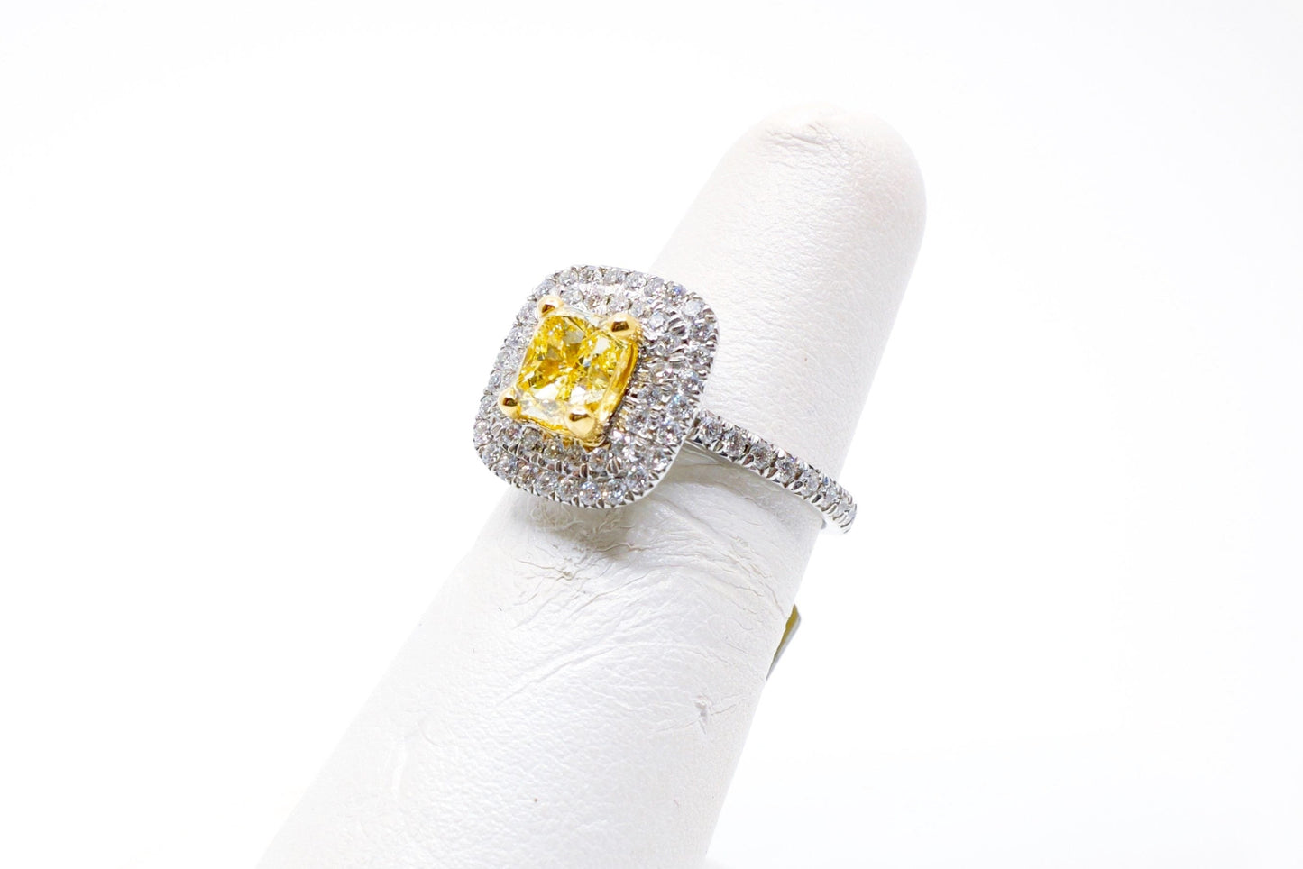 Radiant Cut Yellow Diamond Ring