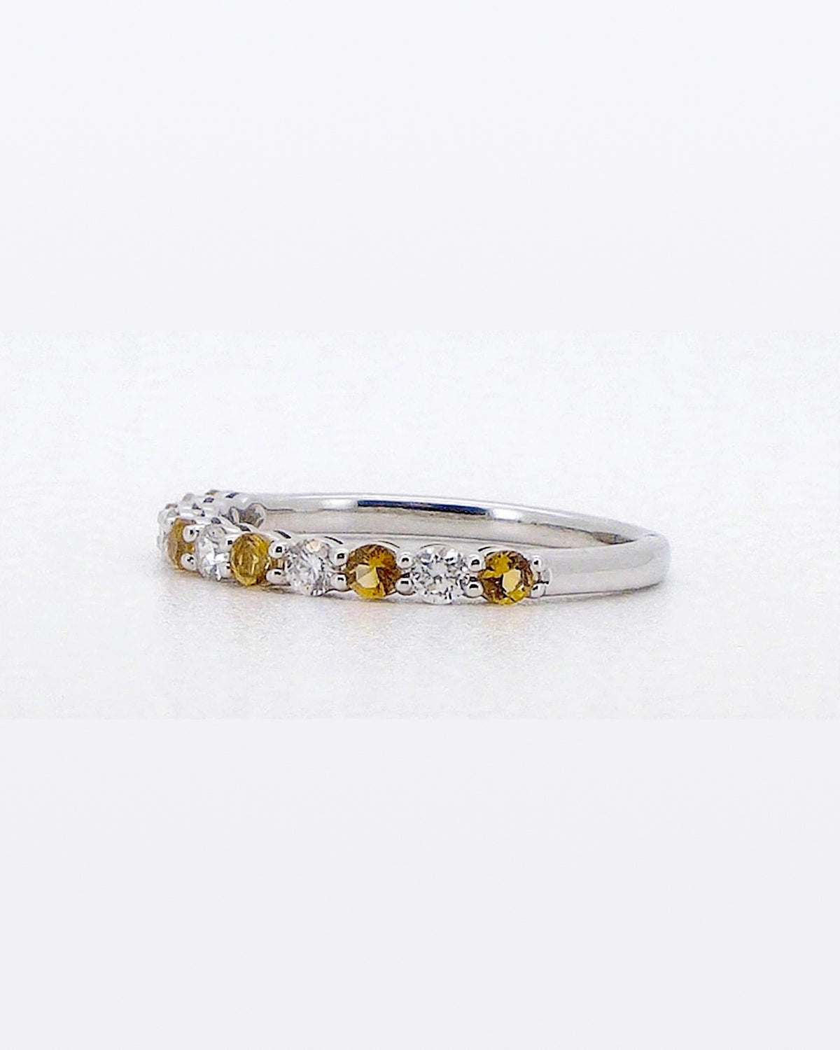 Citrine & Diamond Band