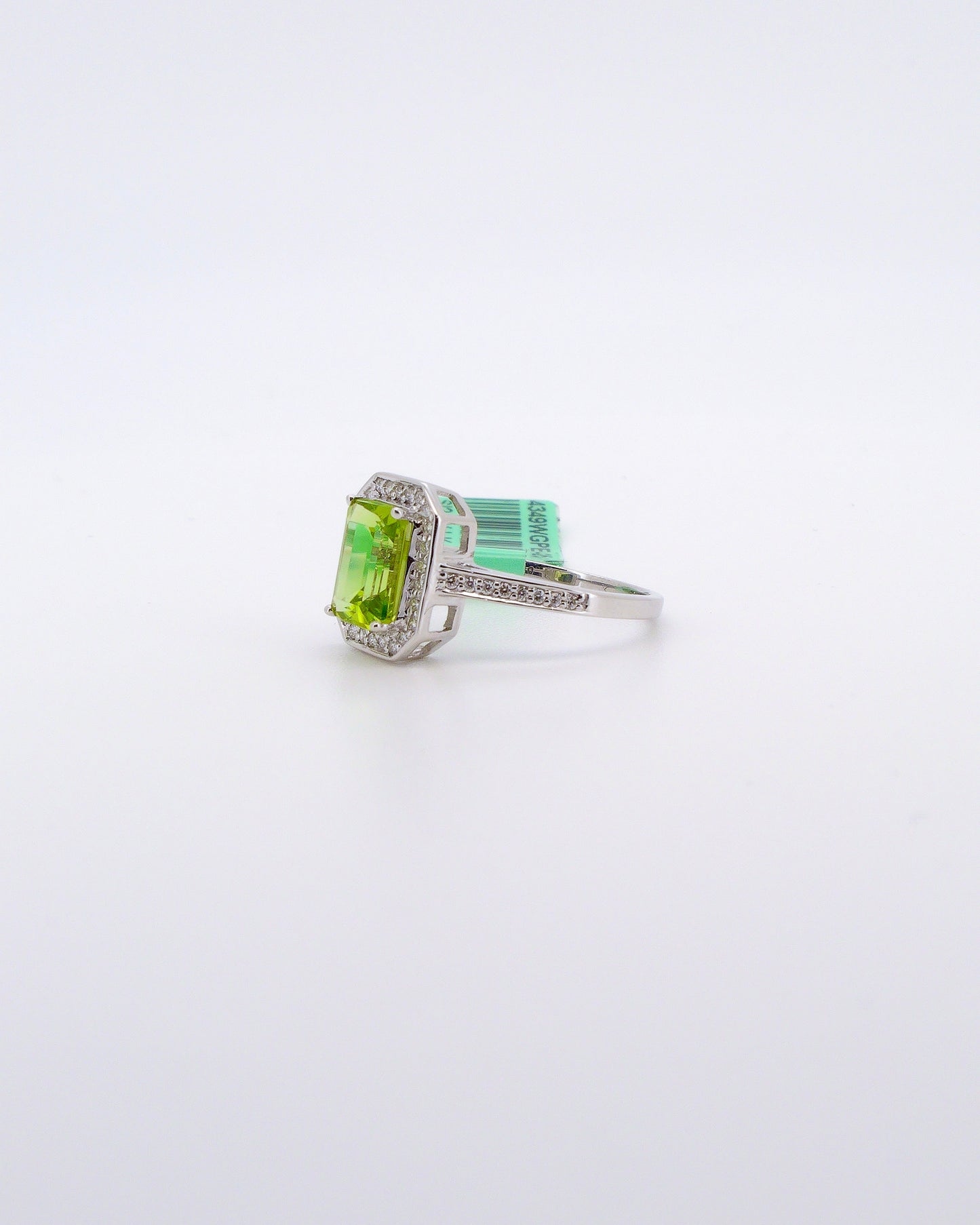 Emerald Cut Peridot Ring