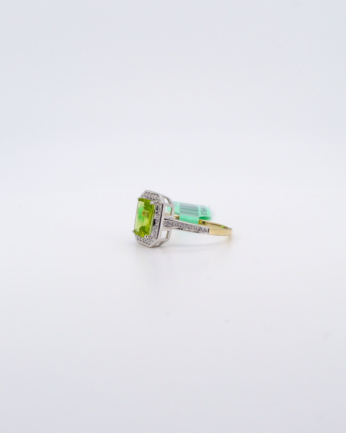 Emerald Cut Peridot Ring