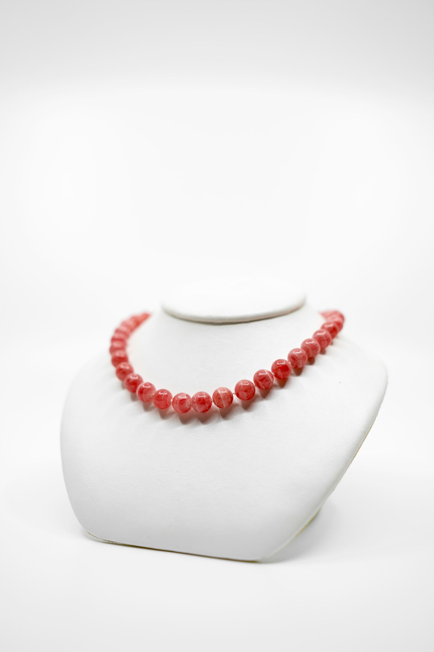40 Bead Rhodochrosite Strand