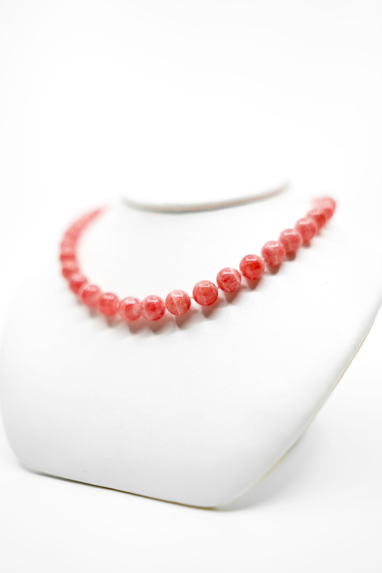 40 Bead Rhodochrosite Strand
