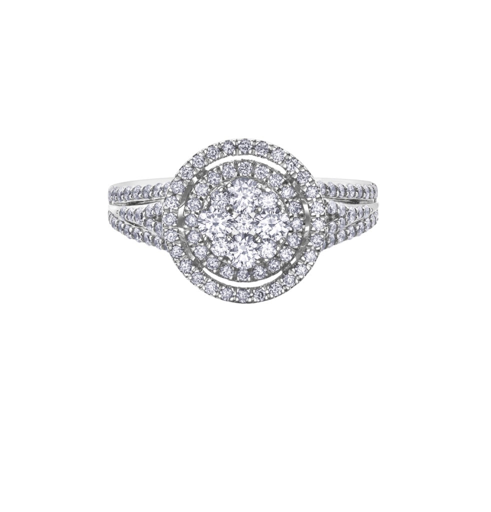 Round Illusionary Set Diamond Ring