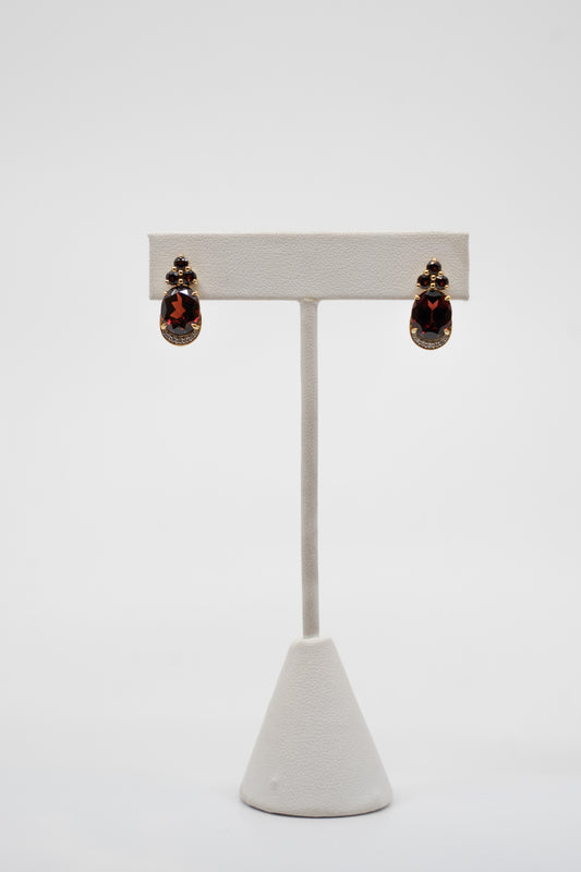 Garnet Drop Earrings